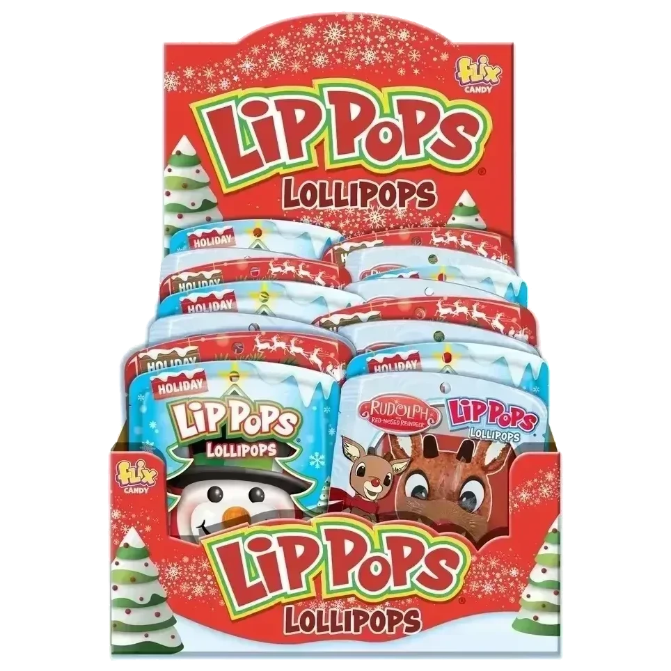 Assorted Holiday Lip Pops® Gusset Bag